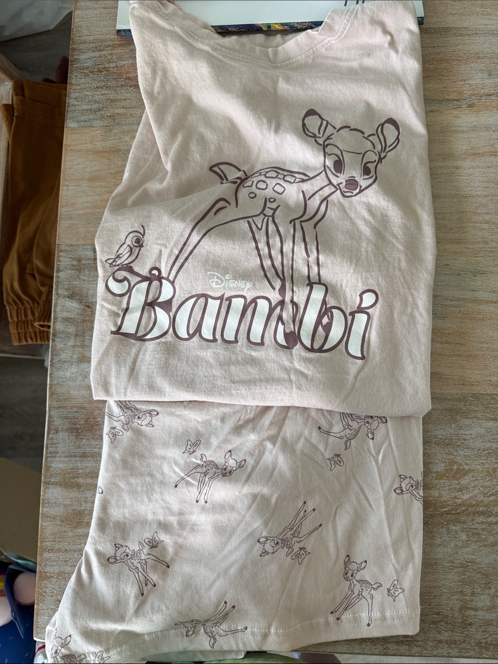 Disney Bambi Light Pink Pajama Shirt Set
